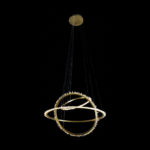 CORONA LED PENDANT 104W 3000K 860MM, GOLD - Image 4