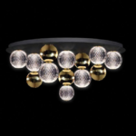 DIAMOND LED CEILING LAMP 32W 3000K, BLACK+GOLD - Image 4