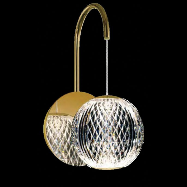 DIAMOND LED WALL LAMP 4.2W 3000K, GOLD - Image 4