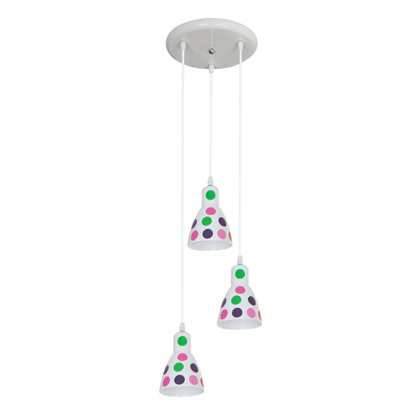 DOTS ΚΡΕΜΑΣΤΟ ΦΩΤΙΣΤΙΚΟ 3XE27 ΠΟΛΥΧΡΩΜΟ - Image 2