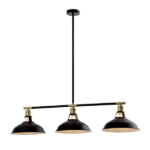 JEMMA ΚΡΕΜΑΣΤΟ ΦΩΤΙΣΤΙΚΟ 3XE27 ΜΑΥΡΟ/ΧΡΥΣΟ - Image 4