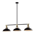 JEMMA ΚΡΕΜΑΣΤΟ ΦΩΤΙΣΤΙΚΟ 3XE27 ΜΑΥΡΟ/ΧΡΥΣΟ - Image 5