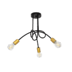 MYA ΠΟΛΥΦΩΤΟ 3XE27 ΜΑΥΡΟ/ΧΡΥΣΟ - Image 3