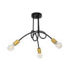 MYA ΠΟΛΥΦΩΤΟ 3XE27 ΜΑΥΡΟ/ΧΡΥΣΟ - Image 5