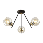 RICK ΠΟΛΥΦΩΤΟ 3XE27 ΜΑΥΡΟ MAT/ΜΠΡΟΝΖΕ - Image 3