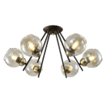 RICK ΠΟΛΥΦΩΤΟ 6XE27 ΜΑΥΡΟ MAT/ΜΠΡΟΝΖΕ - Image 5