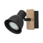 RIKO ΣΠΟΤ 1xGU10 ΜΑΥΡΟ/ΞΥΛΟ - Image 3
