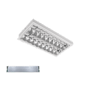 LENA-V ΜΕ LED (600MM) 2X9W 6400K ΧΩΝΕΥΤΟ 595X295mm ΜΕ ΜΠΛΟΚ