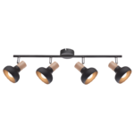 ADDY ΣΠΟΤ 4XE14 ΜΑΥΡΟ ΜΑΥΡΟ/ΞΥΛΟ - Image 4