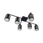 DELIA ΠΛΑΦΟΝΙΕΡΑ 6XE27 ΜΑΥΡΟ - Image 4