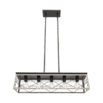 EMMA ΚΡΕΜΑΣΤΟ ΦΩΤΙΣΤΙΚΟ 5XE27 ΜΑΥΡΟ MAT/ΛΕΥΚΟ - Image 4