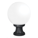 GLOBE 250 OPAL GARDEN FLOOR LAMP 1XE27 IP55 BLACK - Image 4
