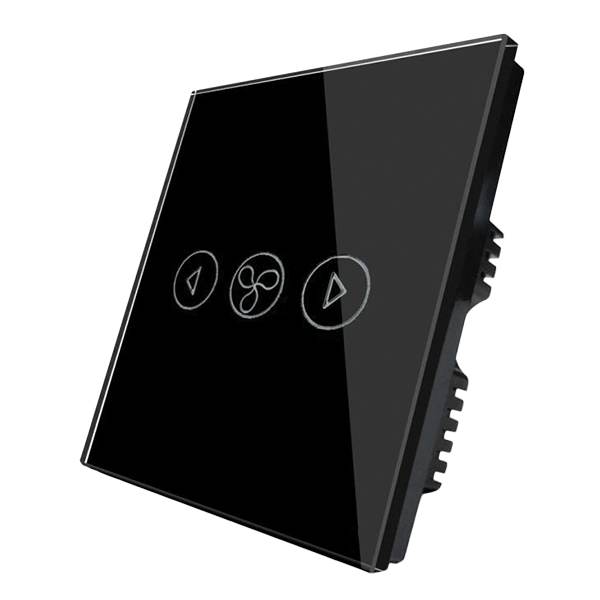 BL-14 WI-FI SMART TOUCH EU FAN SWITCH BLACK - Image 1
