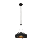 PEARL ΚΡΕΜΑΣΤΟ ΦΩΤΙΣΤΙΚΟ 3XE27 ΜΑΥΡΟ/ΧΡΥΣΟ - Image 4