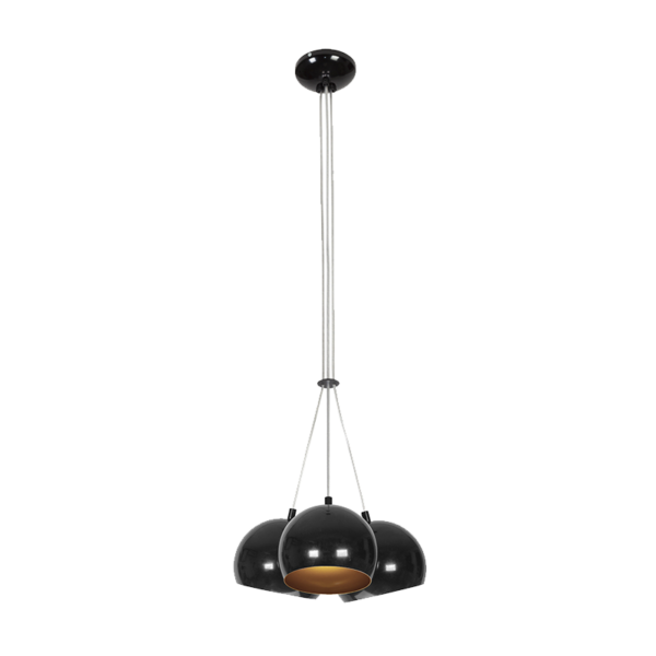 PEARL ΚΡΕΜΑΣΤΟ ΦΩΤΙΣΤΙΚΟ 3XE27 ΜΑΥΡΟ/ΧΡΥΣΟ - Image 4