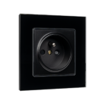 FRENCH TYPE SOCKET 16A GLASS FRAME BLACK - Image 7