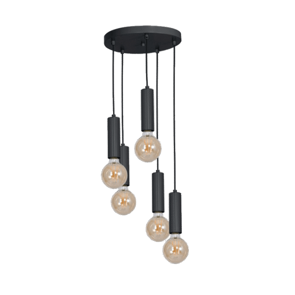 QUINN ΚΡΕΜΑΣΤΟ ΦΩΤΙΣΤΙΚΟ 5XE27 ΜΑΥΡΟ - Image 5