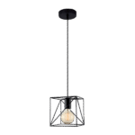 Teri Pendant Μονόφωτο 1XE27 Μαύρο (Black) - Image 6