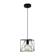 Teri Pendant Μονόφωτο 1XE27 Μαύρο (Black)