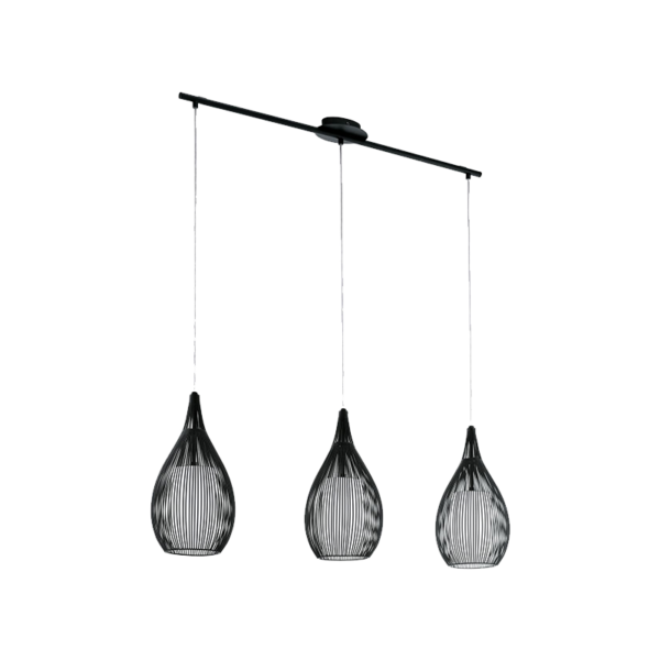 MALI ΚΡΕΜΑΣΤΟ ΦΩΤΙΣΤΙΚΟ 3XE27 ΜΑΥΡΟ - Image 3