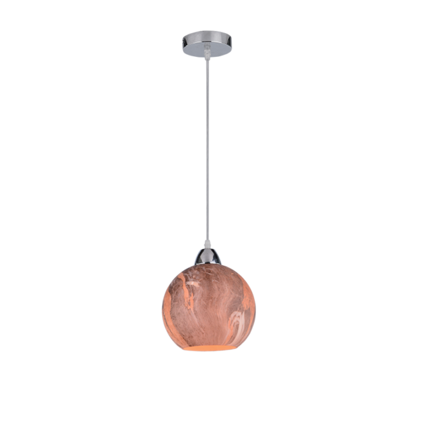 MARBLE-1A ΚΡΕΜΑΣΤΟ ΦΩΤΙΣΤΙΚΟ 1XE27 ΚΑΦΕ D200mm - Image 2