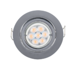 LED ΣΠΟΤ ΜΕΤΑΛΛΙΚΟ ΣΤΡΟΓΓΥΛΟ HIGH POWER 6W 2700-3000K ΧΡΩΜΙΟ - Image 2