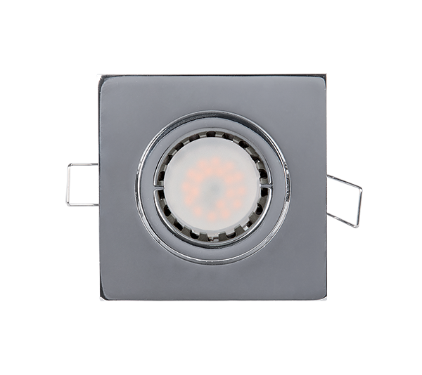CH-22 LED ΣΠΟΤ ΜΕΤΑΛΛΙΚΟ ΤΕΤΡΑΓΩΝΟ PAR 16 5.5W 2700-3000K ΧΡΩΜΙΟ - Image 1