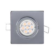 LED ΣΠΟΤ ΜΕΤΑΛΛΙΚΟ ΤΕΤΡΑΓΩΝΟ HIGH POWER 6W 2700-3000K ΧΡΩΜΙΟ