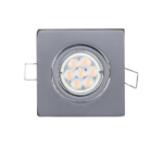 LED ΣΠΟΤ ΜΕΤΑΛΛΙΚΟ ΤΕΤΡΑΓΩΝΟ HIGH POWER 6W 2700-3000K ΧΡΩΜΙΟ - Image 2