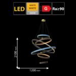Elmark PRESTIGE Κρεμαστό Φωτιστικό LED 390W 3000K Multicoloured (955PRESTIGE39030MC) - Image 7
