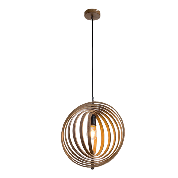 WOODY-R ΚΡΕΜΑΣΤΟ ΦΩΤΙΣΤΙΚΟ 1XE27 D380mm - Image 4