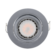 LED ΣΠΟΤ ΜΕΤΑΛΛΙΚΟ ΣΤΡΟΓΓΥΛΟ PAR 16 5.5W 4000-4300K ΝΙΚΕΛ ΜΑΤ
