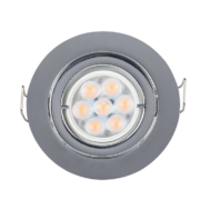 LED ΣΠΟΤ ΜΕΤΑΛΛΙΚΟ ΣΤΡΟΓΓΥΛΟ HIGH POWER 6W 2700-3000K ΝΙΚΕΛ ΜΑΤ