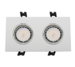 LED ΣΠΟΤ ΠΛΑΣΤΙΚΟ ΟΡΘΟΓΩΝΙΟ PAR 16 2X5.5W 4000-4300K ΛΕΥΚΟ - Image 2