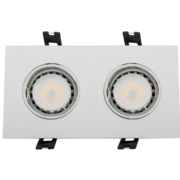 LED ΣΠΟΤ ΠΛΑΣΤΙΚΟ ΟΡΘΟΓΩΝΙΟ PAR 16 2X5.5W 4000-4300K ΛΕΥΚΟ