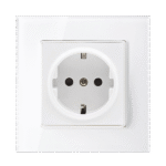 Elmark Πρίζα Τύπου Schuko 16A Με Γυάλινο Πλαίσιο Λευκό + Κουτί (195017CC/WH) - Image 4