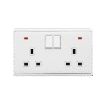 LONDON DOUBLE SOCKET WITH 1P BUTTON SWITCH NEON WH - Image 4