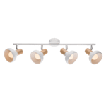 ADDY ΣΠΟΤ 4XE14 ΛΕΥΚΟ ΛΕΥΚΟ/ΞΥΛΟ - Image 5