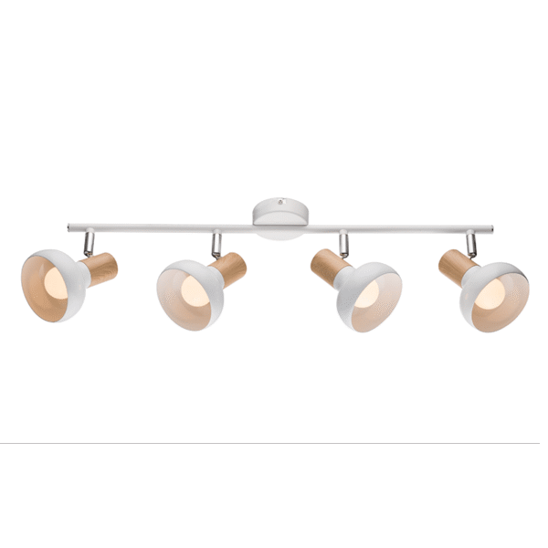 ADDY ΣΠΟΤ 4XE14 ΛΕΥΚΟ ΛΕΥΚΟ/ΞΥΛΟ - Image 5