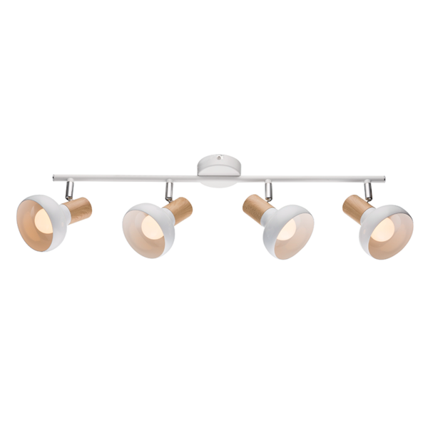 ADDY ΣΠΟΤ 4XE14 ΛΕΥΚΟ ΛΕΥΚΟ/ΞΥΛΟ - Image 4