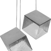 PDC 4021-3 CR # ΚΥΒΟΙ ΑΝΙΣΟΠΕΔΟΙ ΜΕΤΑΛΛΟ + ΔΙΑΦΑΝΟ ΓΥΑΛΙ 3Χ G9