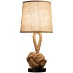 100043 NAVAL Επιτραπέζιο Φωτιστικό Πορτατίφ 1xE27 Μπεζ με Σχοινί – Φυσικό Design για Ζεστή Ατμόσφαιρα (Ø29 x Υ59.5cm) - Image 4