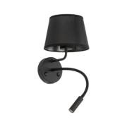 TK LIGHTING WALL LAMP MAJA 10203 1XE27+1XG9 BLACK