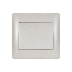 Elmark Διακόπτης RHYME Μονός 10A – Λευκό Μεταλλιζέ