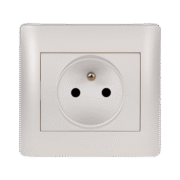 RHYME FRENCH TYPE SOCKET WHITE METALLIC