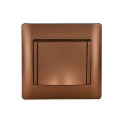 Elmark RHYME Πρίζα Σούκο Με Καπάκι Καφέ Μεταλλιζέ (11216C)