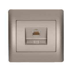 RHYME ΠΡΙΖΑ ΤΗΛΕΦΩΝΟΥ RJ45(CAT6E) ΓΚΡΙ ΜΕΤΑΛΛΙΖΕ