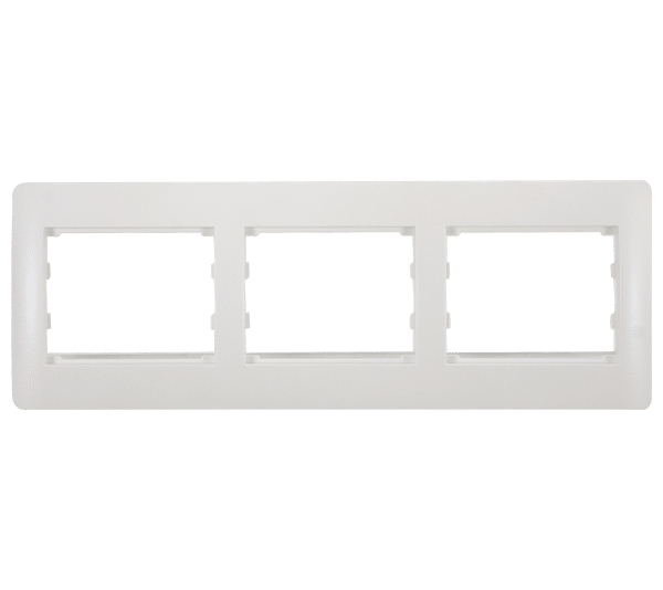 11661-2 RHYME ΠΛΑΙΣΙΟ ΤΡΙΠΛΟ ΛΕΥΚΟ ΜΕΤΑΛΛΙΖΕ - Image 1