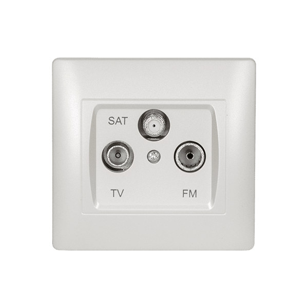 11681-2 RHYME ΠΡΙΖΑ ТV+FM+SAT ΛΕΥΚΟ ΜΕΤΑΛΛΙΖΕ - Image 1