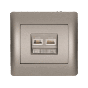 RHYME RJ11+RJ45 ΓΚΡΙ ΜΕΤΑΛΛΙΖΕ